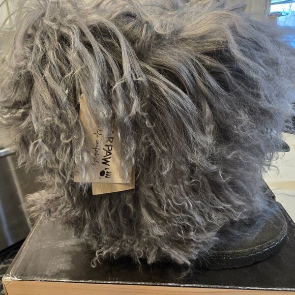 Bear Paw Women's Boots Boetis II Charcoal Grey Lamb Fur Size 5 NEW 1294W 030 - Picture 6 of 14